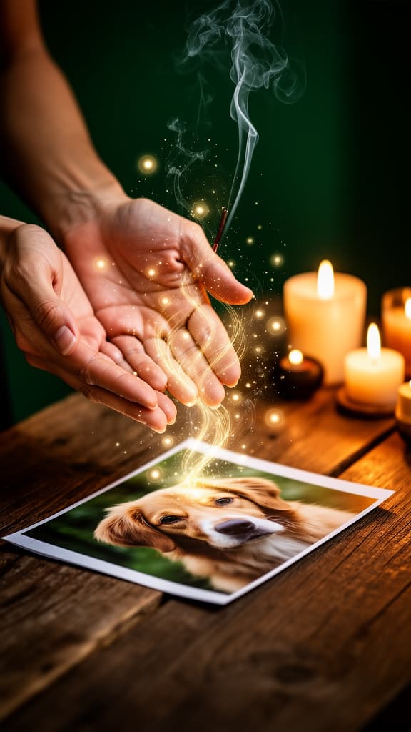 Hands guiding a Reiki healing session in candlelight